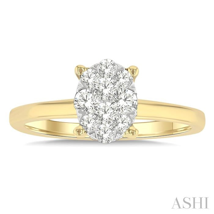 ASHI Oval Shape Lovebright Diamond Ring 154G3PPFGYW