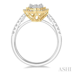 ASHI Round Shape Halo Lovebright Diamond Fashion Ring 157E3PPFGWY