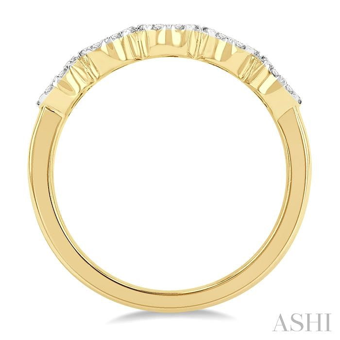 ASHI Round Shape 5 Stone Lovebright Essential Diamond Wedding Band 158D3PPFGYW