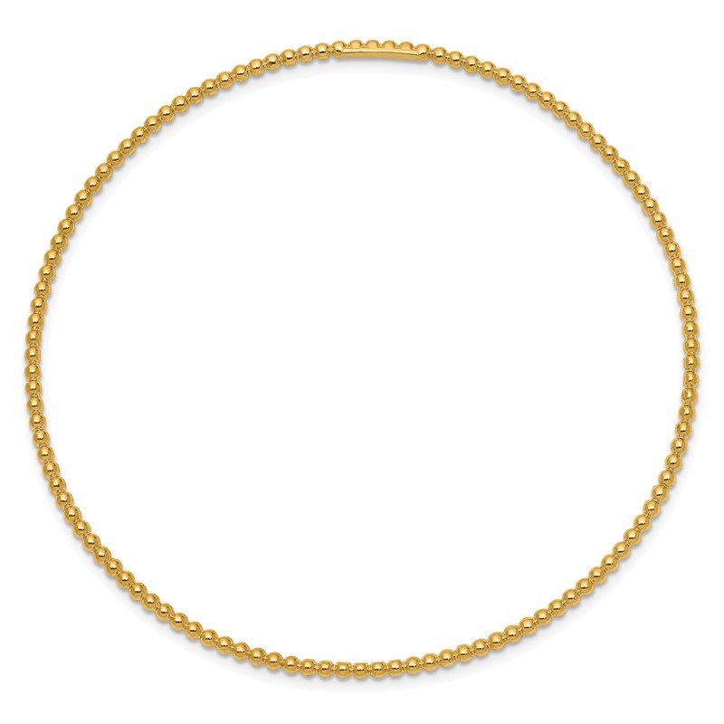 Quality Gold 14K Beaded Slip-on Bangle DB650