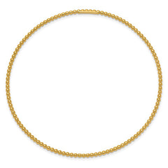 Quality Gold 14K Beaded Slip-on Bangle DB650