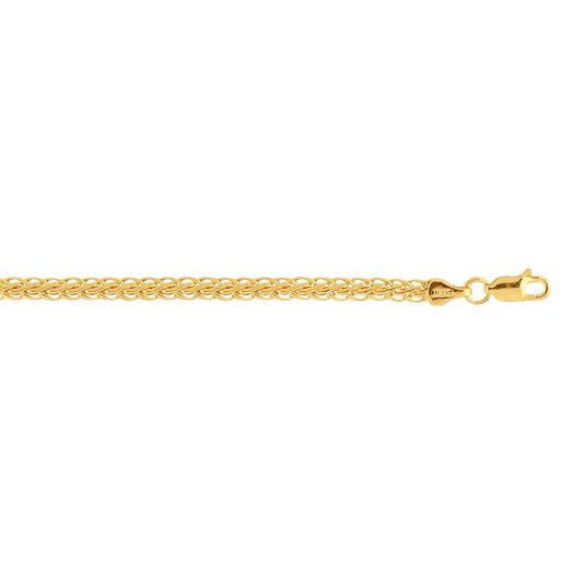 Royal Chain 10K 7.25in Yellow Gold Polished Bracelet with Lobster Clasp 068FW