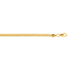 Royal Chain 10K 7.25in Yellow Gold Polished Bracelet with Lobster Clasp 068FW