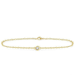 Parkplace Jewelers Bezel Set Petite Diamond Fashion Chain Bracelet 702E0PPTGYG