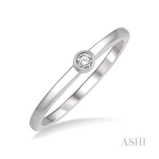 ASHI Stackable Bezel Set Petite Diamond Fashion Promise Ring 389G9PPTGWG