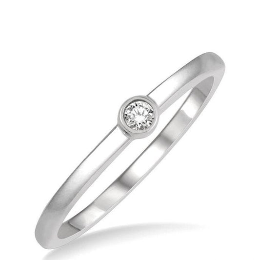 Parkplace Jewelers Stackable Bezel Set Petite Diamond Fashion Promise Ring 389G9PPTGWG