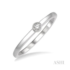 ASHI Stackable Bezel Set Petite Diamond Fashion Promise Ring 389G9PPTGWG