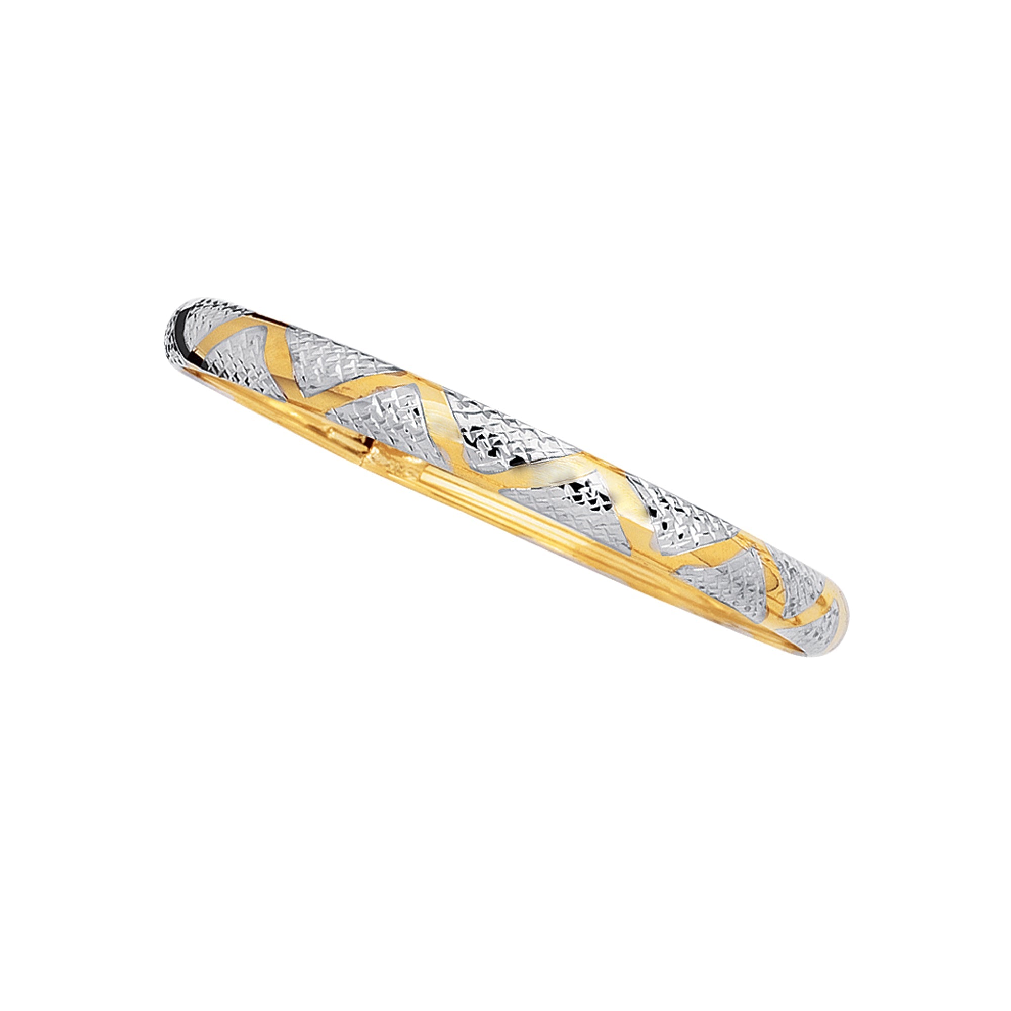 Parkplace Jewelers 10k-gold-6mm-diamond-cut-polished-bracelet-165bg