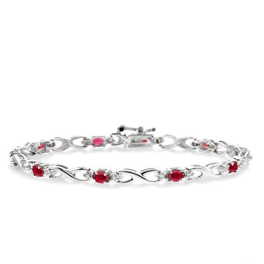 Parkplace Jewelers Oval Shape Gemstone & Diamond Bracelet 76040PPTSRBW