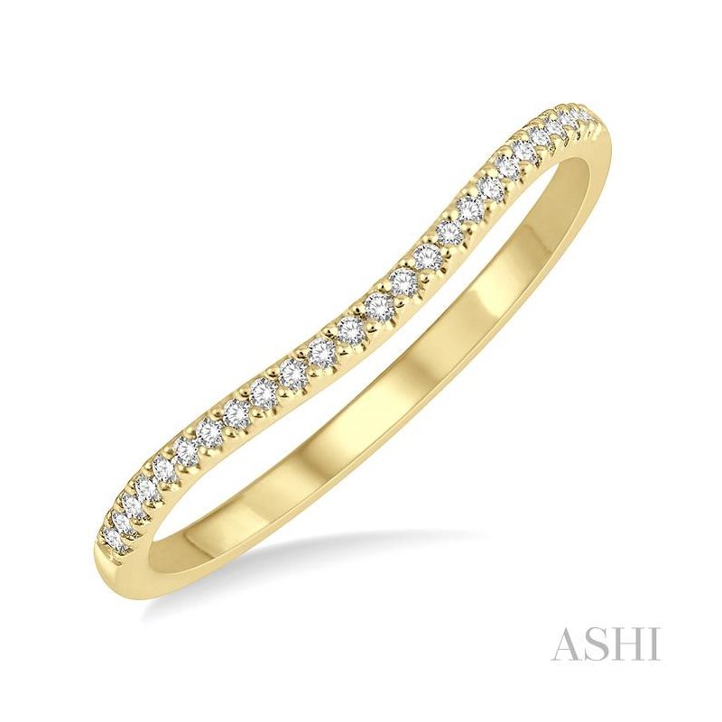 ASHI Curved Diamond Wedding Band 30348PPFGYG