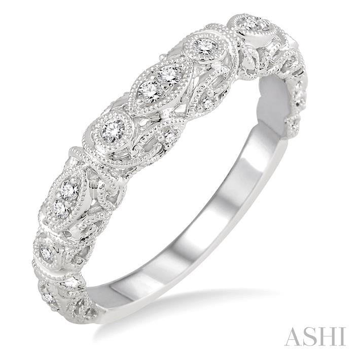 ASHI Diamond Wedding Band 18498PPFHWG-WB