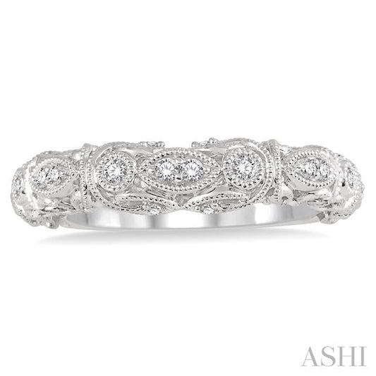 ASHI Diamond Wedding Band 18498PPFHWG-WB