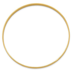 Quality Gold 14k 4mm Solid Polished Half-Round Slip-On Bangle DB311