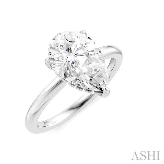 ASHI Pear Shape Semi-Mount Diamond Engagement Ring 190A8PPFHWG-SM-PR2