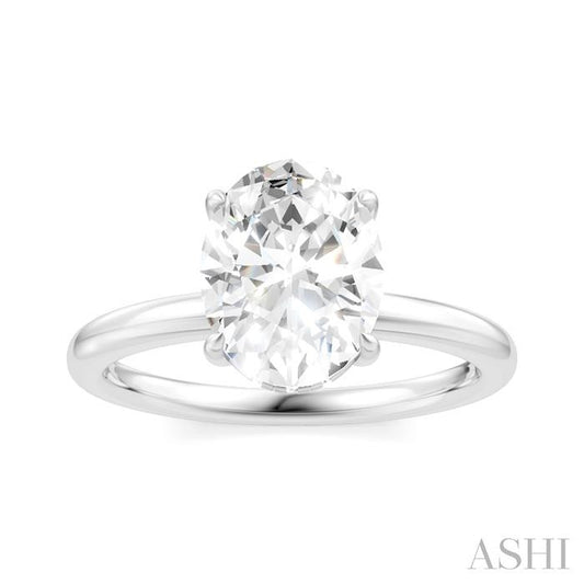 ASHI Oval Shape Semi-Mount Diamond Engagement Ring 190A9PPFHWG-SM-OV2