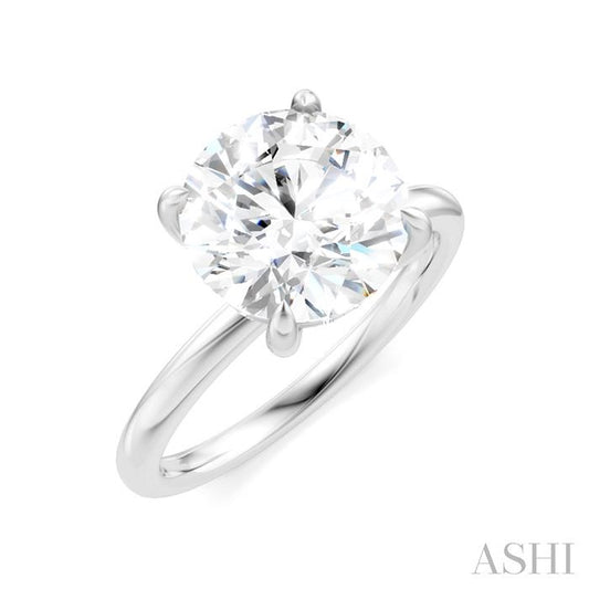 ASHI Round Shape Semi-Mount Diamond Engagement Ring 190A9PPFHWG-SM-RD3