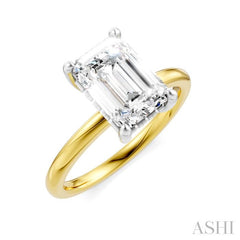 ASHI Emerald Shape Semi-Mount Diamond Engagement Ring 190A9PPFHYW-SM-EM2