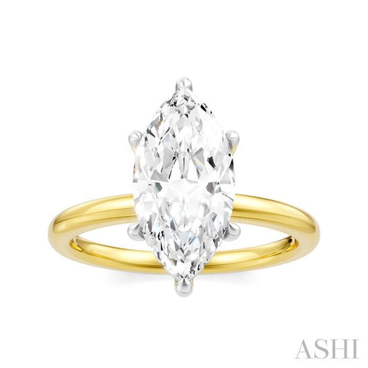 ASHI Marquise Shape Semi-Mount Diamond Engagement Ring 190A9PPFHYW-SM-MQ2