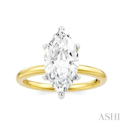 ASHI Marquise Shape Semi-Mount Diamond Engagement Ring 190A9PPFHYW-SM-MQ2