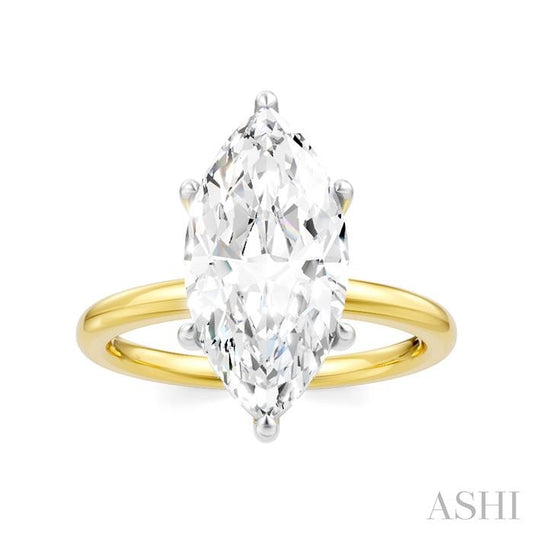 ASHI Marquise Shape Semi-Mount Diamond Engagement Ring 190A9PPFHYW-SM-MQ3