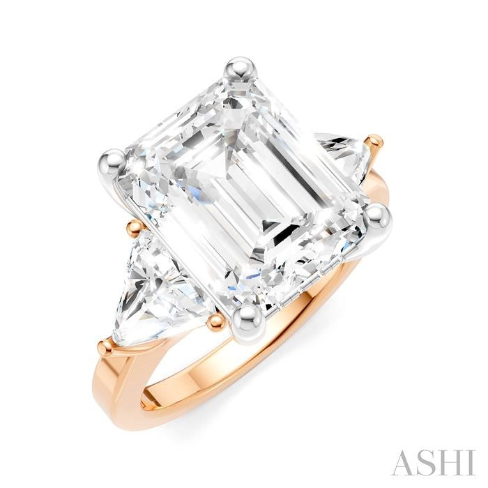 ASHI Emerald Shape Semi-Mount Diamond Engagement Ring 190B1PPFHPW-SM-EM4