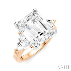 ASHI Emerald Shape Semi-Mount Diamond Engagement Ring 190B1PPFHPW-SM-EM4