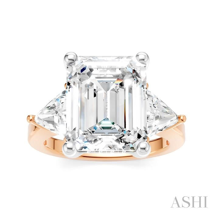 ASHI Emerald Shape Semi-Mount Diamond Engagement Ring 190B1PPFHPW-SM-EM4