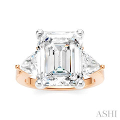 ASHI Emerald Shape Semi-Mount Diamond Engagement Ring 190B1PPFHPW-SM-EM4