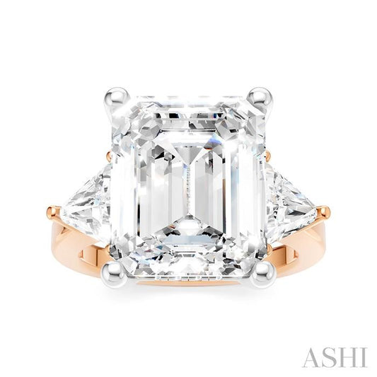 ASHI Emerald Shape Semi-Mount Diamond Engagement Ring 190B1PPFHPW-SM-EM5