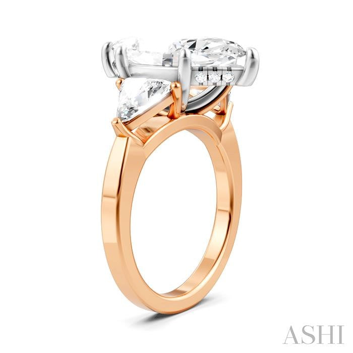 ASHI Marquise Shape Semi-Mount Diamond Engagement Ring 190B1PPFHPW-SM-MQ4
