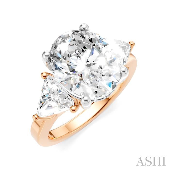 ASHI Oval Shape Semi-Mount Diamond Engagement Ring 190B1PPFHPW-SM-OV4