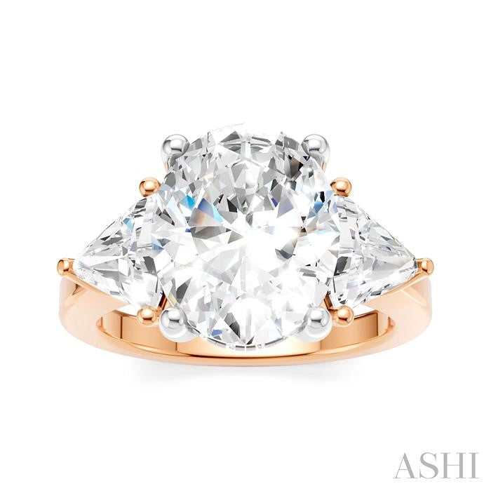 ASHI Oval Shape Semi-Mount Diamond Engagement Ring 190B1PPFHPW-SM-OV4
