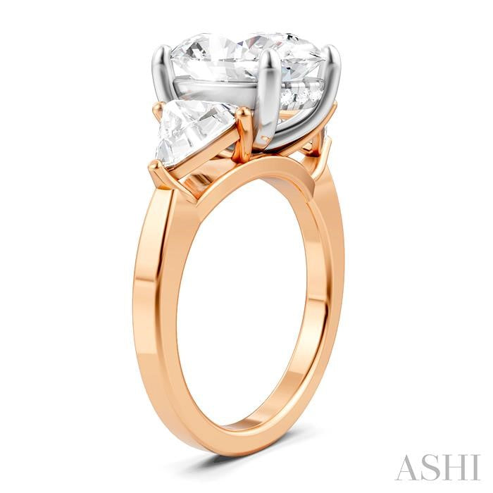 ASHI Oval Shape Semi-Mount Diamond Engagement Ring 190B1PPFHPW-SM-OV4