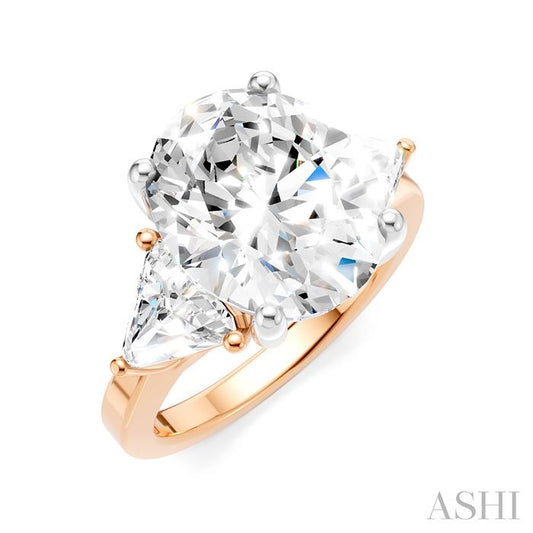 ASHI Oval Shape Semi-Mount Diamond Engagement Ring 190B1PPFHPW-SM-OV5