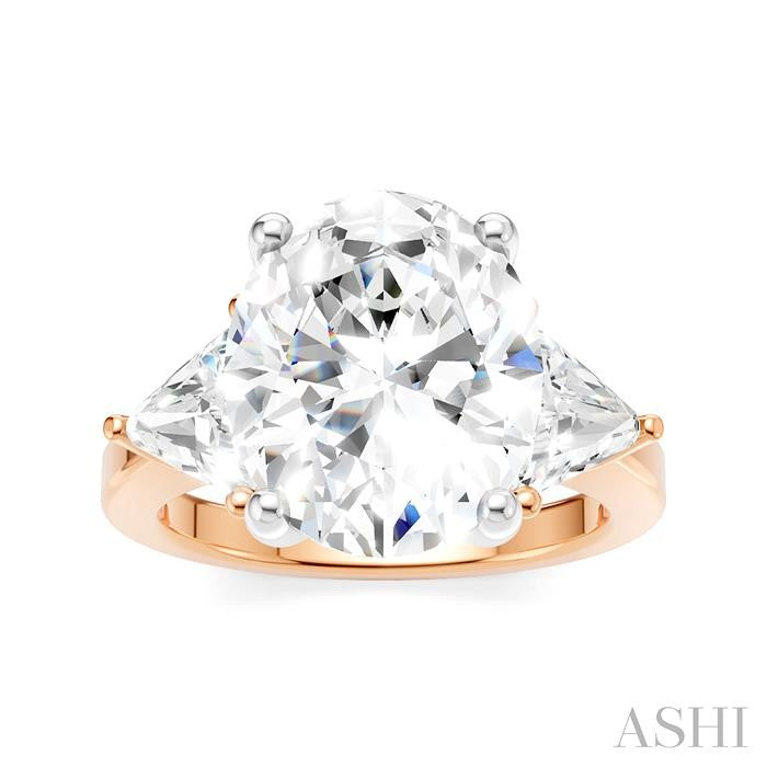 ASHI Oval Shape Semi-Mount Diamond Engagement Ring 190B1PPFHPW-SM-OV5