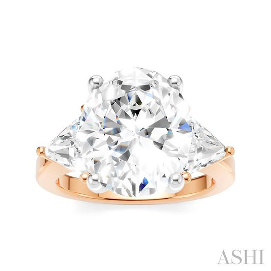 ASHI Oval Shape Semi-Mount Diamond Engagement Ring 190B1PPFHPW-SM-OV5
