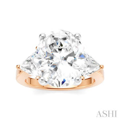 ASHI Oval Shape Semi-Mount Diamond Engagement Ring 190B1PPFHPW-SM-OV5