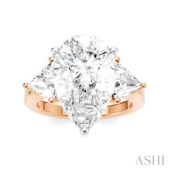 ASHI Pear Shape Semi-Mount Diamond Engagement Ring 190B1PPFHPW-SM-PR5
