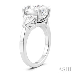 ASHI Oval Shape Semi-Mount Diamond Engagement Ring 190B1PPFHWG-SM-OV4