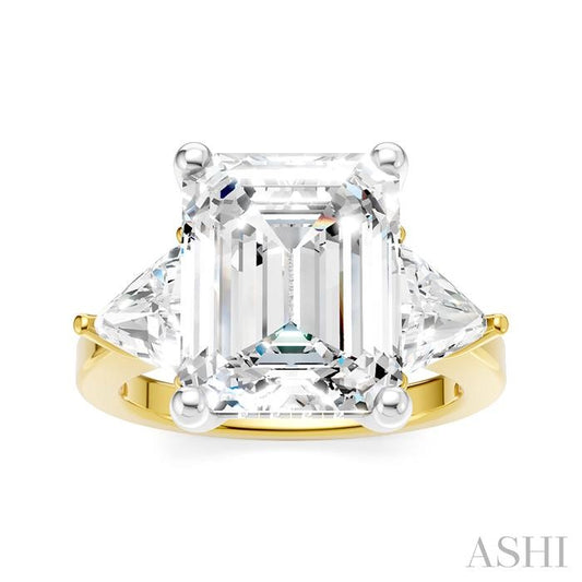 ASHI Emerald Shape Semi-Mount Diamond Engagement Ring 190B1PPFHYW-SM-EM4