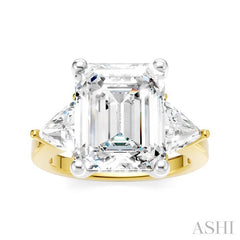 ASHI Emerald Shape Semi-Mount Diamond Engagement Ring 190B1PPFHYW-SM-EM4