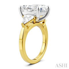 ASHI Emerald Shape Semi-Mount Diamond Engagement Ring 190B1PPFHYW-SM-EM4