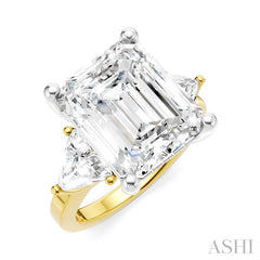 ASHI Emerald Shape Semi-Mount Diamond Engagement Ring 190B1PPFHYW-SM-EM5