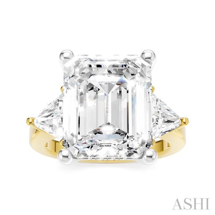 ASHI Emerald Shape Semi-Mount Diamond Engagement Ring 190B1PPFHYW-SM-EM5