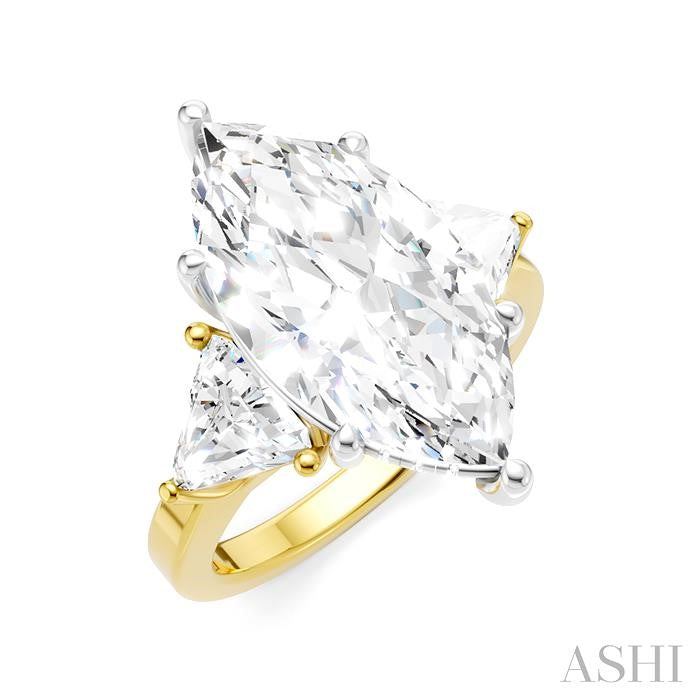 ASHI Marquise Shape Semi-Mount Diamond Engagement Ring 190B1PPFHYW-SM-MQ5