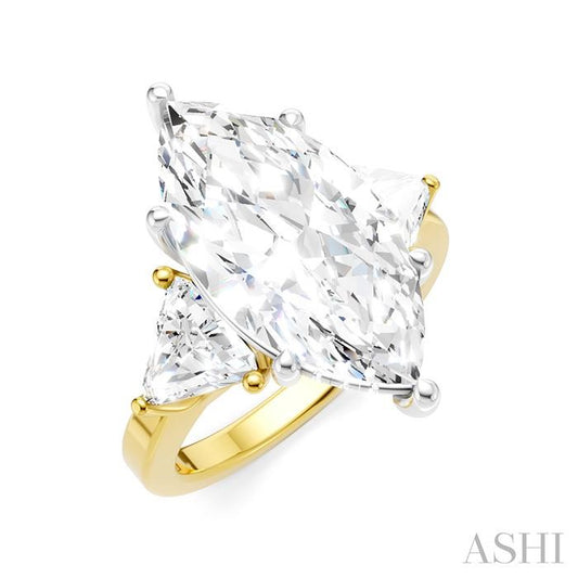 ASHI Marquise Shape Semi-Mount Diamond Engagement Ring 190B1PPFHYW-SM-MQ5