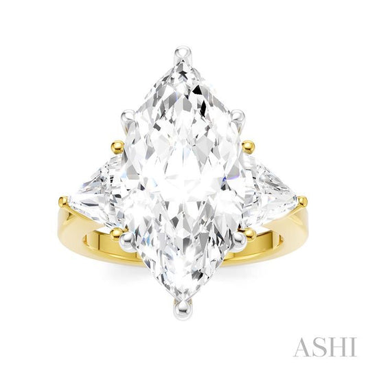 ASHI Marquise Shape Semi-Mount Diamond Engagement Ring 190B1PPFHYW-SM-MQ5