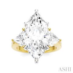 ASHI Marquise Shape Semi-Mount Diamond Engagement Ring 190B1PPFHYW-SM-MQ5