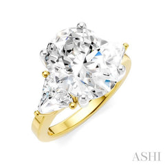 ASHI Oval Shape Semi-Mount Diamond Engagement Ring 190B1PPFHYW-SM-OV5