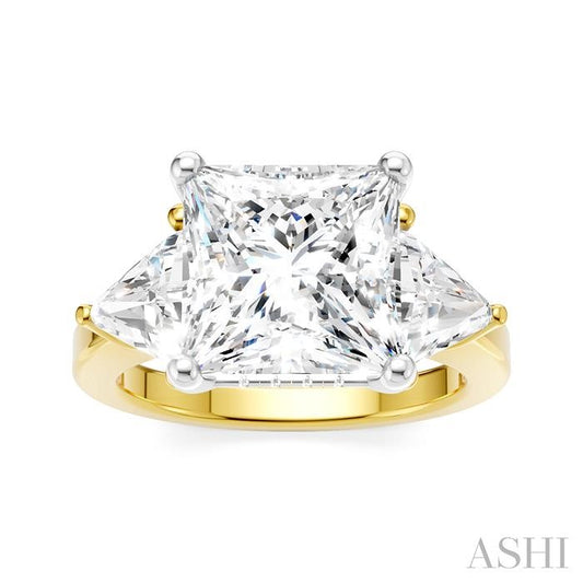 ASHI Princess Shape Semi-Mount Diamond Engagement Ring 190B1PPFHYW-SM-PN4